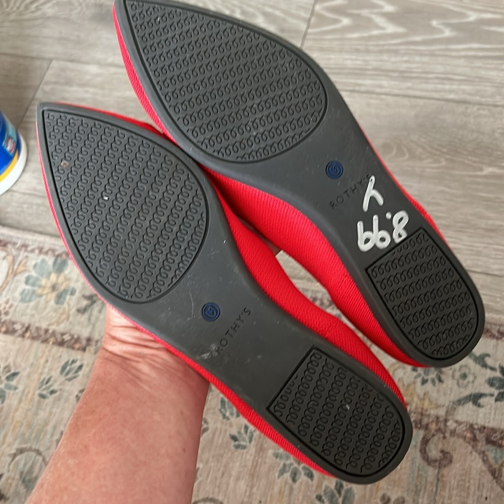 - Rothys Red Pointed Flats - image 5